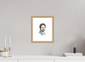 15 x 20 cm, Fine Art - Wood Frame Sergey Brin Watercolor Portrait – Framed "Architect of Knowledge" Art Print