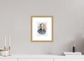15 x 20 cm, Fine Art - Wood Frame Eric Schmidt Watercolor Portrait – Framed "Architect of Innovation" Art Print