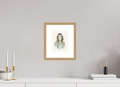 15 x 20 cm, Fine Art - Wood Frame Melania Trump Watercolor Portrait – Framed Elegant "Be Best" Art Print