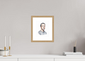 15 x 20 cm, Fine Art - Wood Frame Mark Zuckerberg Watercolor Portrait – Framed "Social Architect" Art Print