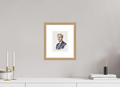 15 x 20 cm, Fine Art - Wood Frame Jamie Dimon Watercolor Portrait – Framed "King of Wall Street" Art Print